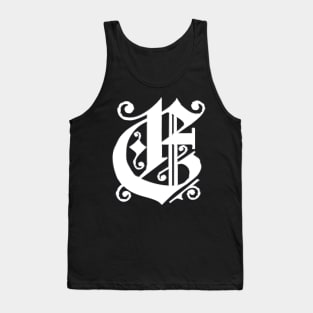 Silver Letter E Tank Top